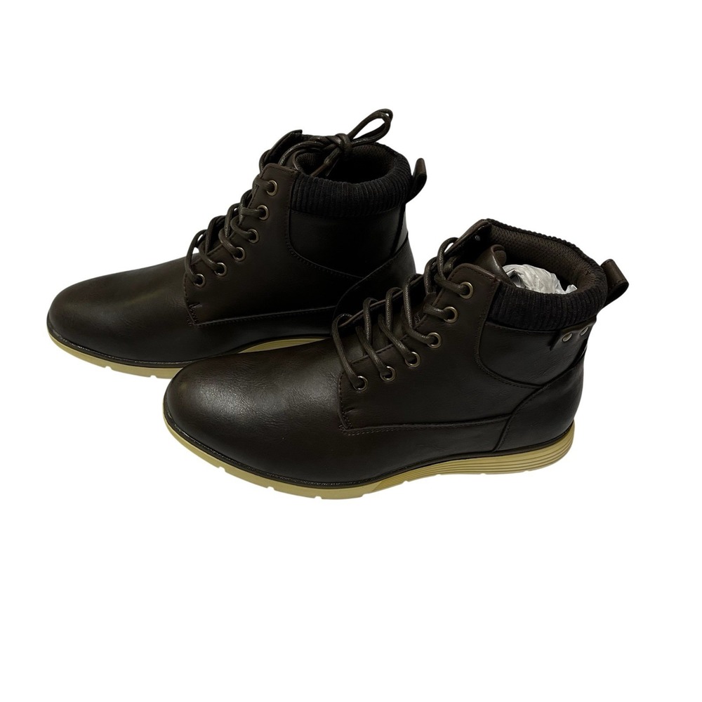 Mens Chukka Boot Mens Brown Faux Leather Lace Up Mens 8 Casual Outdoor